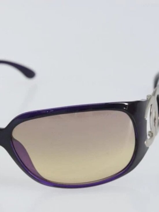 CHANEL Sunglasses plastic Purple CC Auth SW2002 main image 12